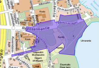Karttakuva Reposalmentien alueesta