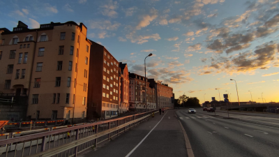 Pohjoisranta elokuisessa ilta-auringossa