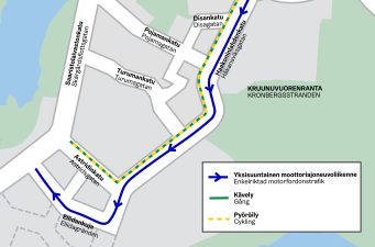 Ellidankujan kiertoreitti kartalla