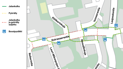 Järjestelyt kartalla
