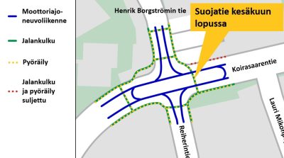 Karttakuva liikennejärjestelystä